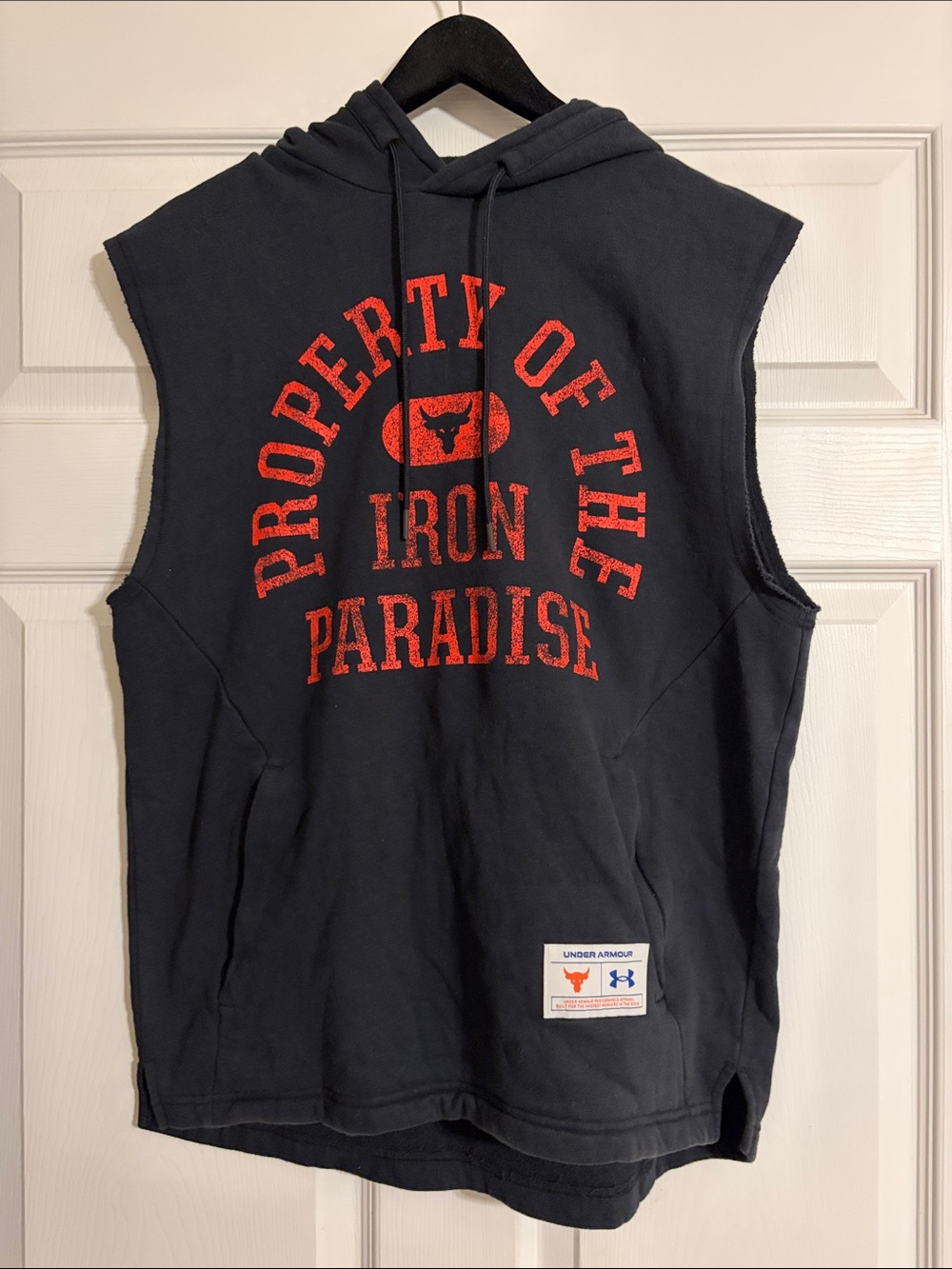 Under Armour Project Rock Property of the Iron Paradise Sleeveless Hoodie